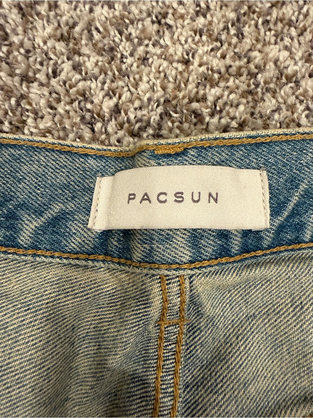 PacSun Baggy Jeans Men’s 34x32 Light Wash Wide Leg Skater Y2K Denim 100% Cotton - Picture 3 of 7